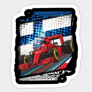 Formula Finland Racing Circuit Car Map Grand Prix Race Sticker